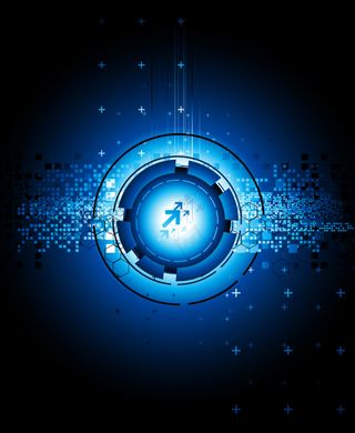 蓝色圆形科技背景