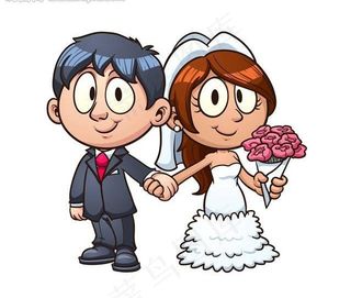 卡通婚礼图片