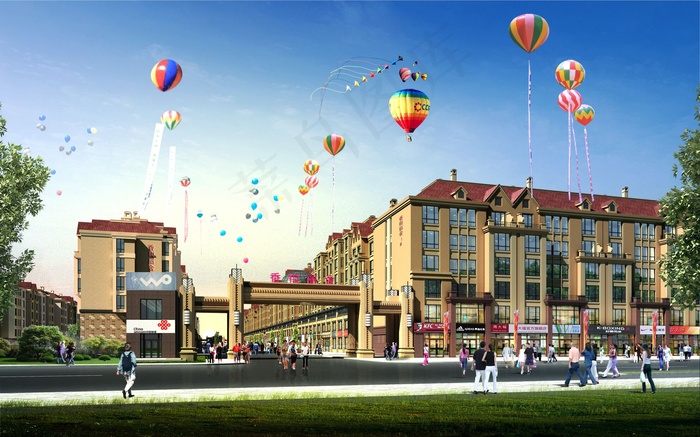 房地产楼盘效果图设计图片