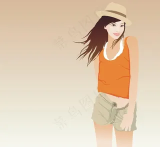 矢量女孩图片
