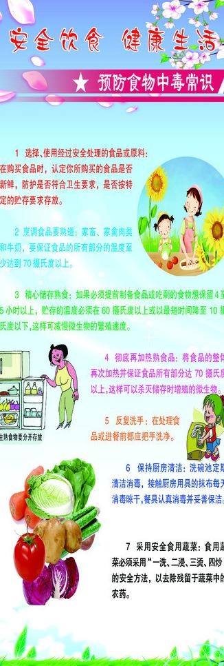 x展架 健康饮食图片psd模版下载