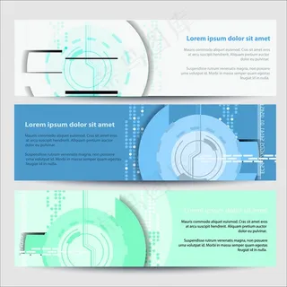 矢量创意幻彩旗帜设计素材