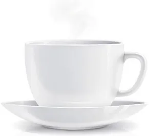 逼真白色咖啡杯矢量素材