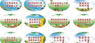 食品安全椭圆海报图片