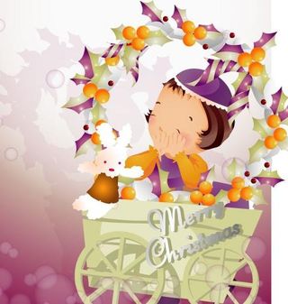 韩国XMAS快乐女孩矢量图06