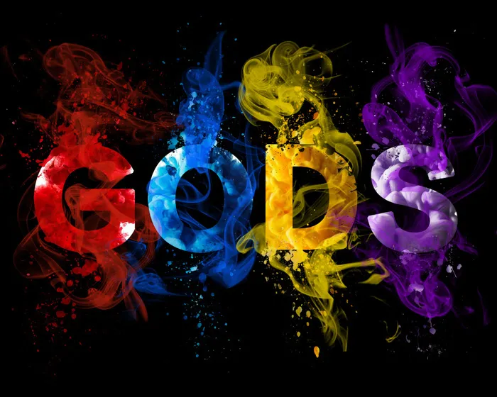 喷溅烟雾字体gods(2500X2000(DPI:72))psd模版下载