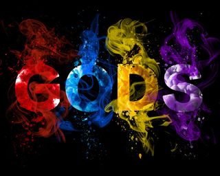 喷溅烟雾字体gods