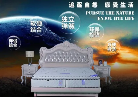 床床垫分体欧式海报图片