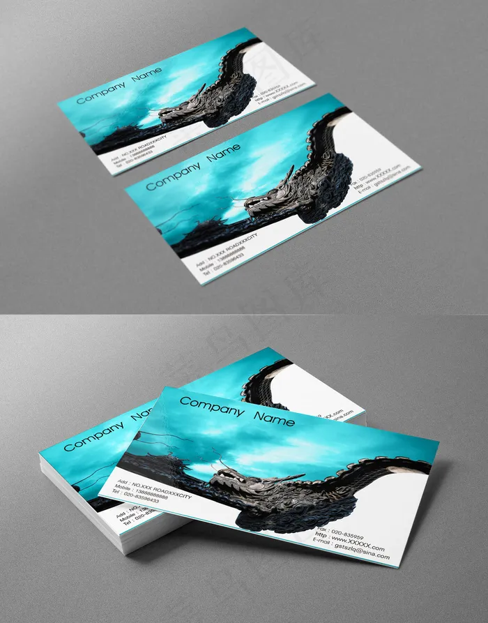 中国风名片设计模板psd模版下载