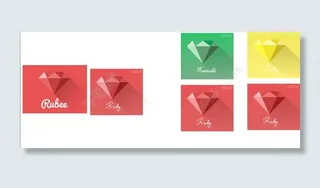 扁平化绿钻石红钻石黄钻石