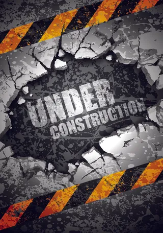 在建工地背景矢量素材