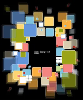 五颜六色的圆角方形背景素材 五颜六色的圆角方形背景素材