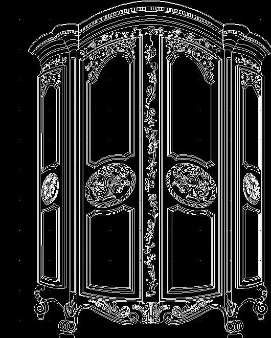 欧式豪华衣柜图片