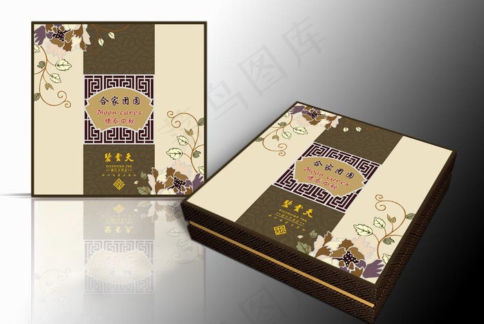 月饼包装图片cdr矢量模版下载