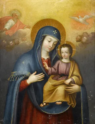 圣母与圣婴图片