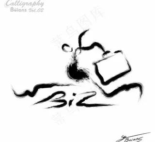 商业水墨矢量图图片