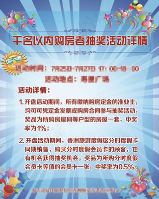 千名以内购房者抽奖活动详情