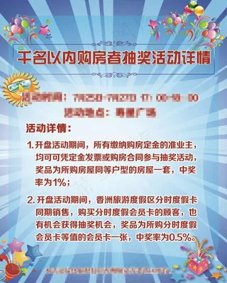 千名以内购房者抽奖活动详情