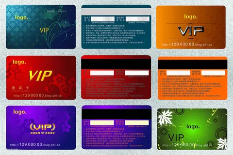 VIP会员卡贵宾卡设计矢量素材