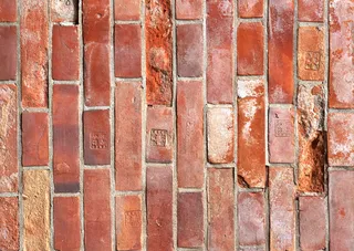 红色方砖墙壁背景