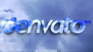 蓝天白云Logo展示AE模板