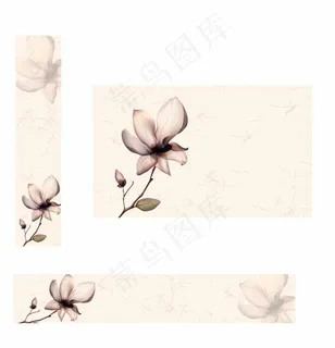 梦幻花卉壁画图案