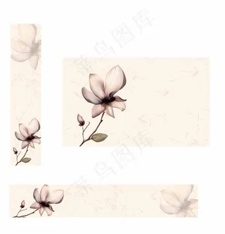 梦幻花卉壁画图案