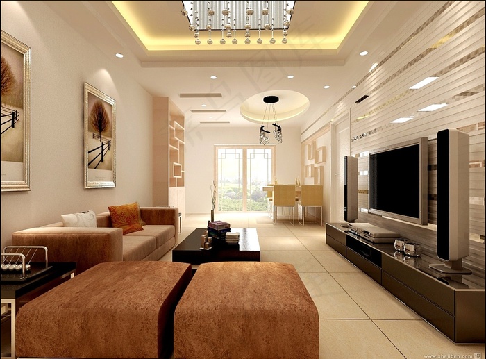 电视背景墙装修设计效果图