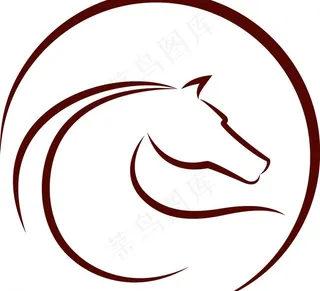 手绘马矢量素材图片
