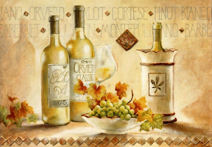 欧式装饰画 白葡萄酒图片