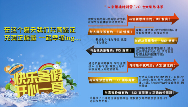 快乐暑假psd模版下载