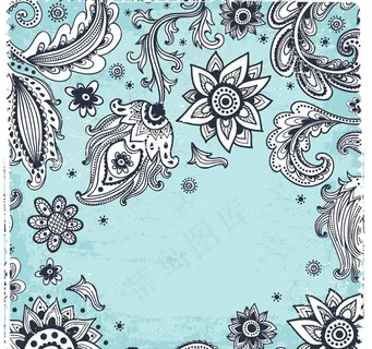 欧式花纹背景图片