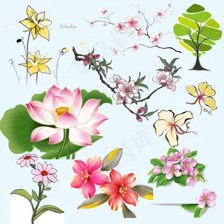 手绘花素材