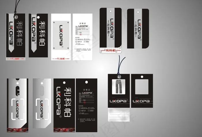liko吊牌图片cdr矢量模版下载