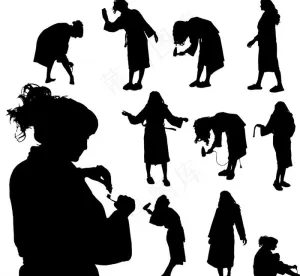 女性剪影图片