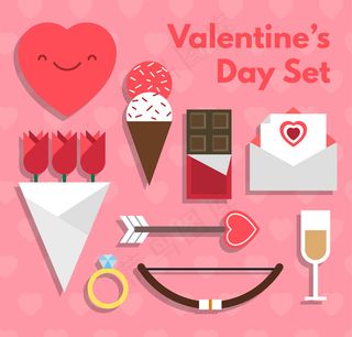 9款精美情人节元素矢量素材