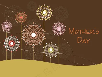 母亲节背景与花