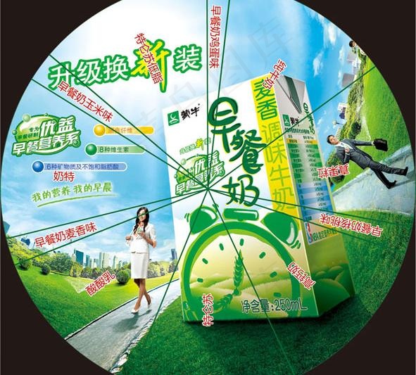 蒙牛轮盘图片ai矢量模版下载