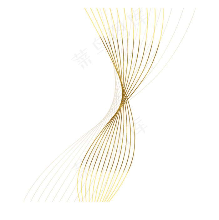 描边矢量金色线条