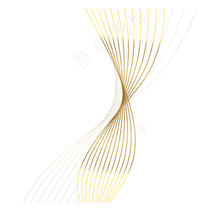 描边矢量金色线条