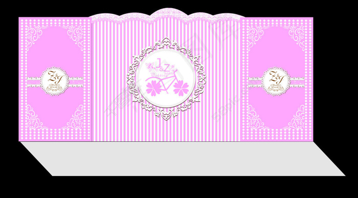 婚礼现场迎宾区专用，粉色唯美系列！