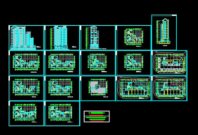 高层公寓CAD建筑设计施工图