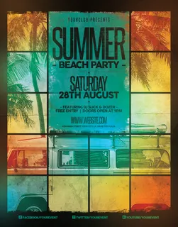 Summer2国外复古创意海报素材下载