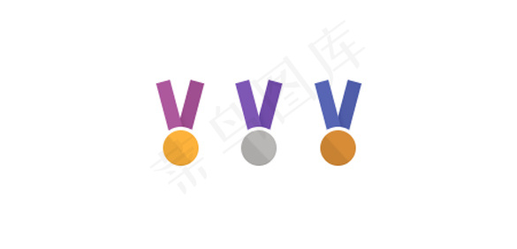 3个简单的金银铜牌奖金属套
