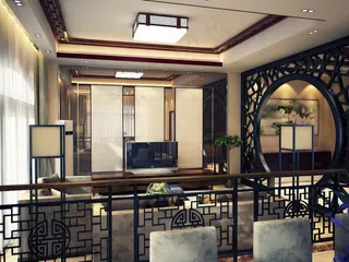 中式风格客厅效果图