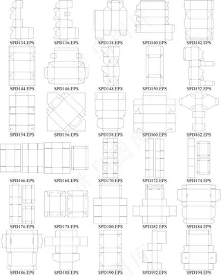 长条状正立方包装盒结构图