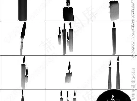 蜡烛ps笔刷图片