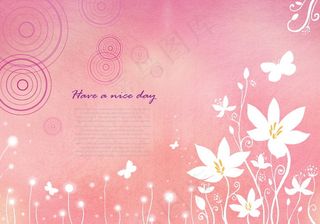 反白花纹粉色背景PSD分层素