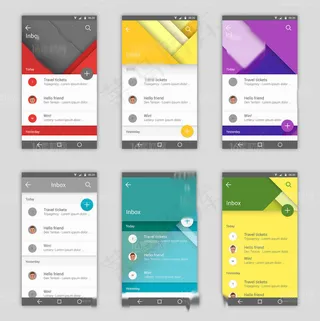 多种时尚手机页面设计矢量素材