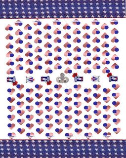 心形旗帜花布图片